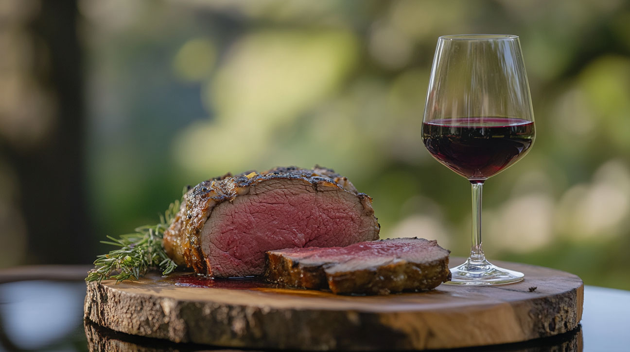 Vin rouge : l’accord idéal avec une viande grillée ou du gibier.